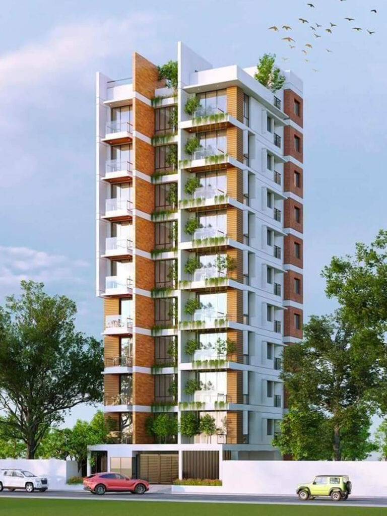 Modern residential building developed by Mahenur Properties Ltd in Chittagong.