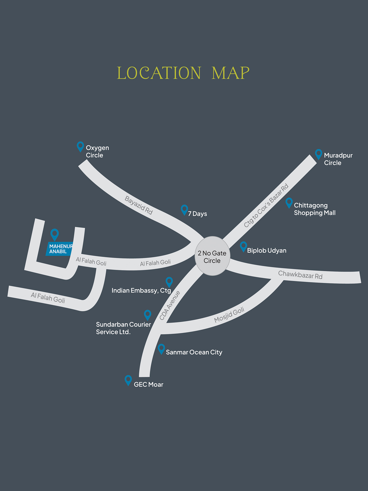 Modern residential building developed by Mahenur Properties Ltd in Chittagong.