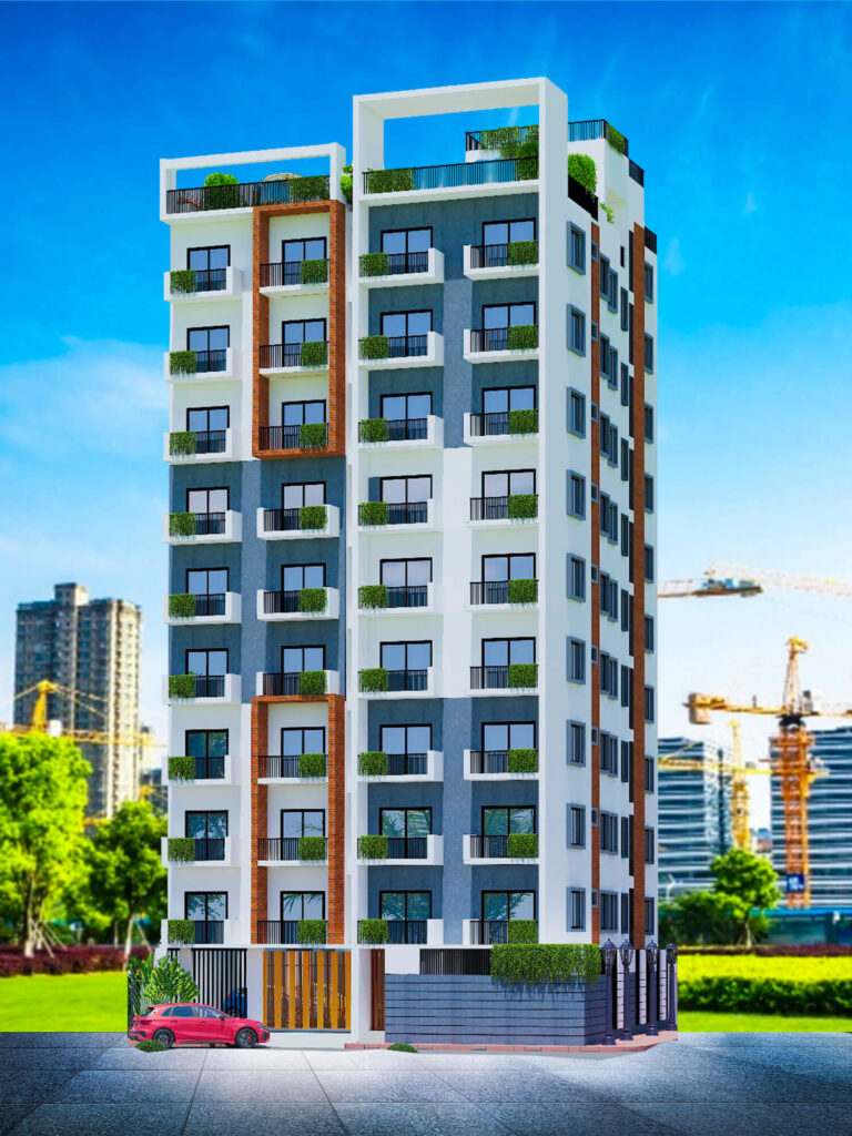 Modern residential building developed by Mahenur Properties Ltd in Chittagong.