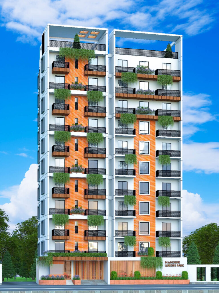 Modern residential building developed by Mahenur Properties Ltd in Chittagong.
