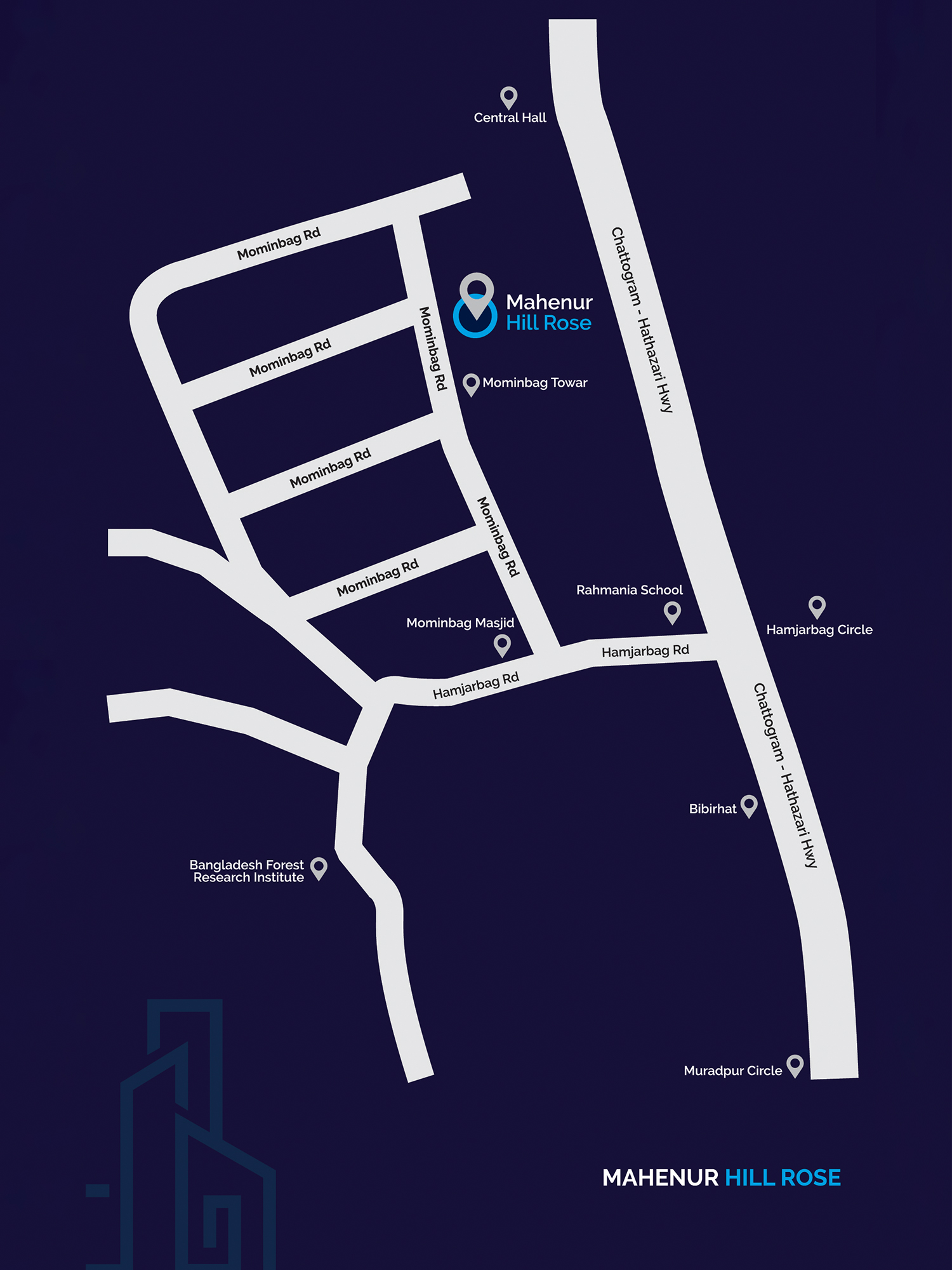 Modern residential building developed by Mahenur Properties Ltd in Chittagong.