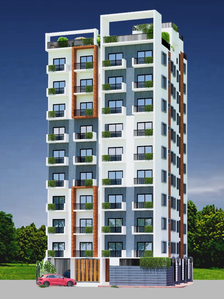 Modern residential building developed by Mahenur Properties Ltd in Chittagong.