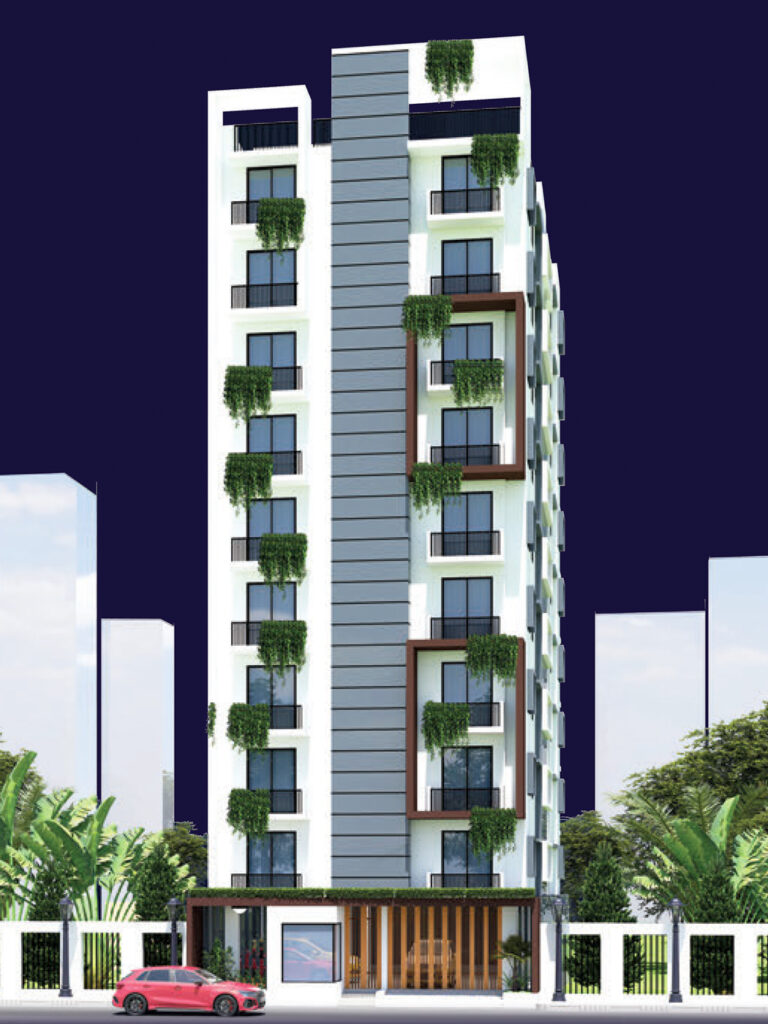 Modern residential building developed by Mahenur Properties Ltd in Chittagong.